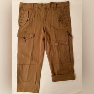 Ralph Lauren Capri M Knit Convertible Splash Roll Tab Cropped Pants Cargo Golf